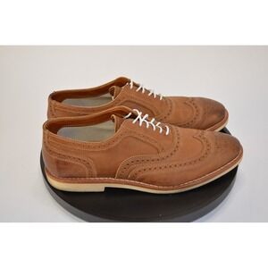 Allen Edmonds X Brooks Brothers Wingtip Brogue Oxfords Brown Leather 10 D Vibram